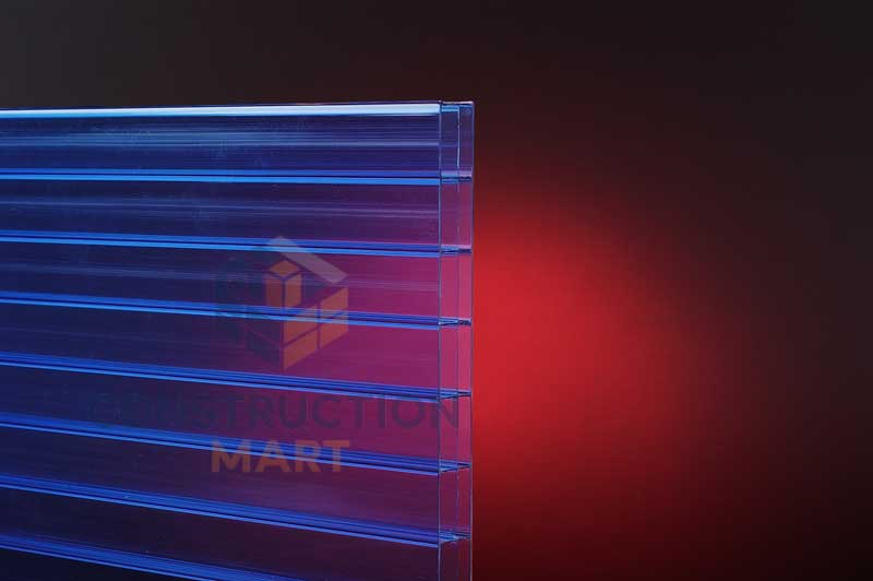18mm triple wall polycarbonate energy efficiency chart showing 57% heating reduction performance