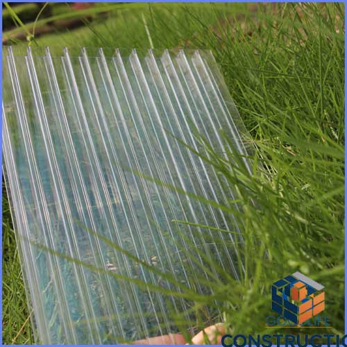  Double-layer anti-fog polycarbonate sheet showing ConstructionMart core structure