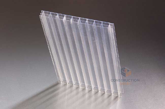 Sample of ConstructionMart triple-layer anti-fog polycarbonate greenhouse sheet
