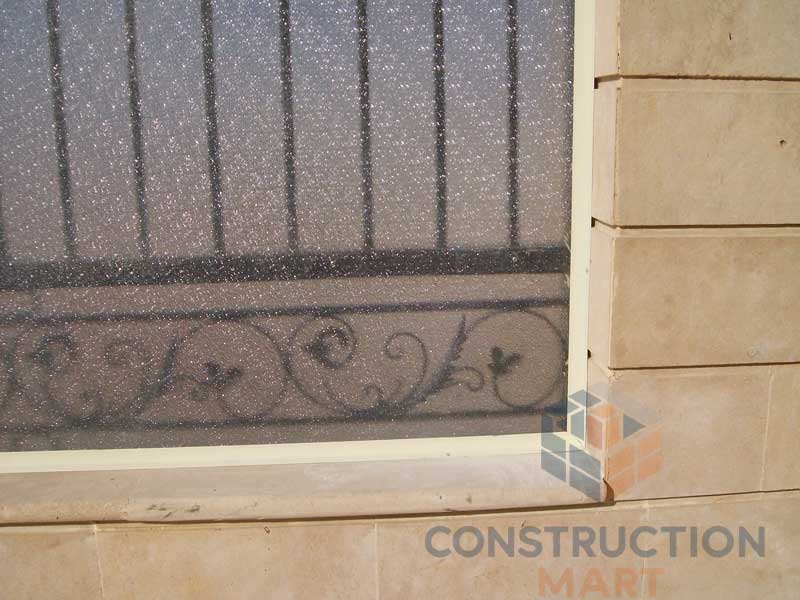 Diamond-textured polycarbonate sheet by Constructionmart used in Middle Eastern luxury architecture, installed above decorative doors to enhance elegance and privacy.