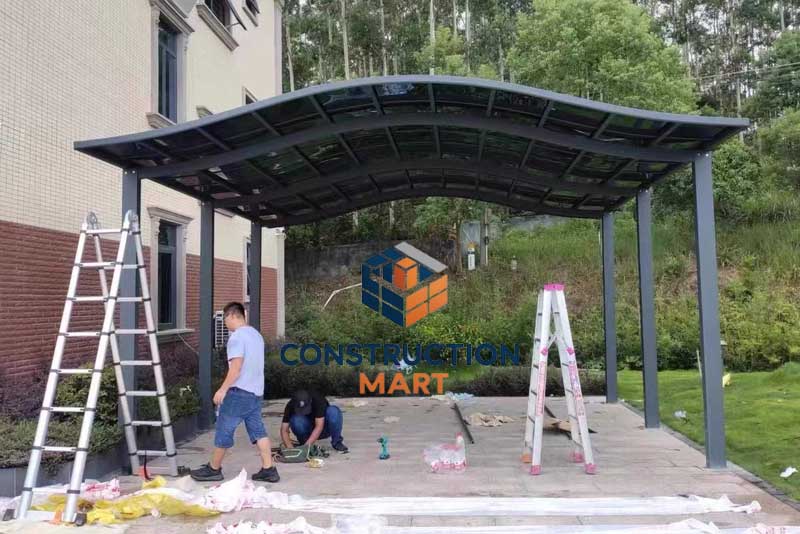 A custom-made canopy showing Constructionmart’s flexible design options for outdoor shading and shelter